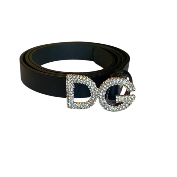 🆕 DOLCE & GABBANA Style Crystals DG logo belt 🆕 - Picture 2 of 7